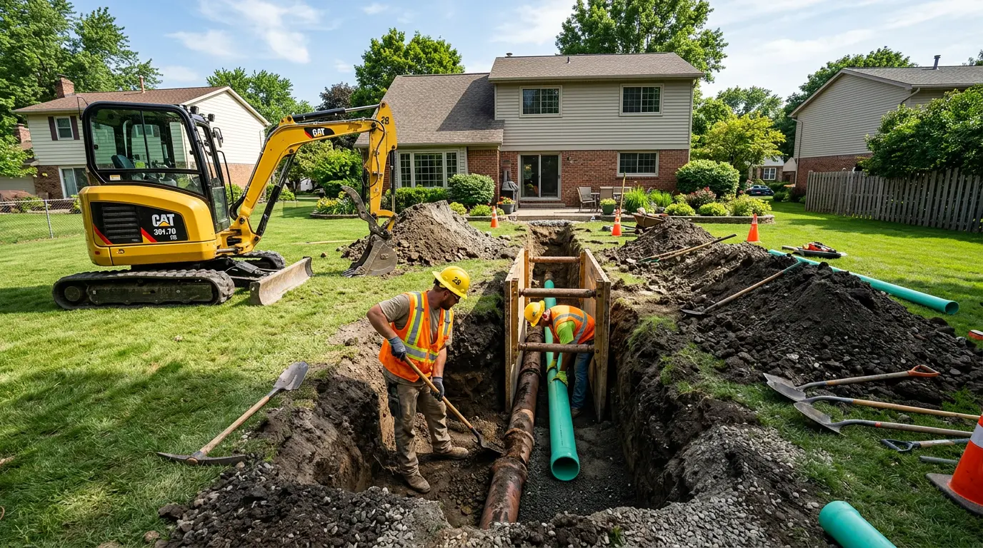 Sewer Line Repair in Middle Smithfield, PA